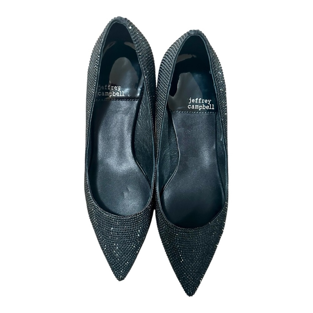 Jeffrey Campbell Black Women's Shoes Heel Rhinestones Size 6
